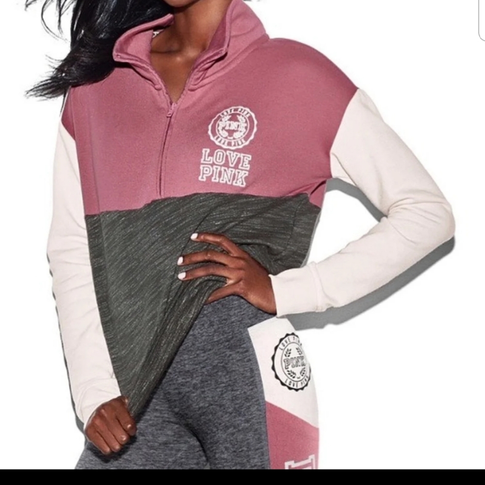 Victoria's Secret PINK Half Zip Sweatshirt
